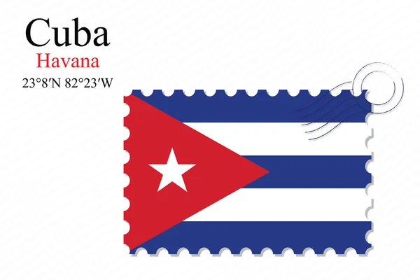 キューバのスタンプ デザイン — ストックベクタ