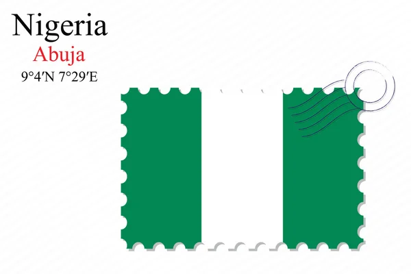 Projekt znaczka Nigerii — Wektor stockowy