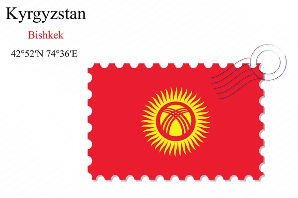 Diseño del sello kyrgyzstan — Archivo Imágenes Vectoriales