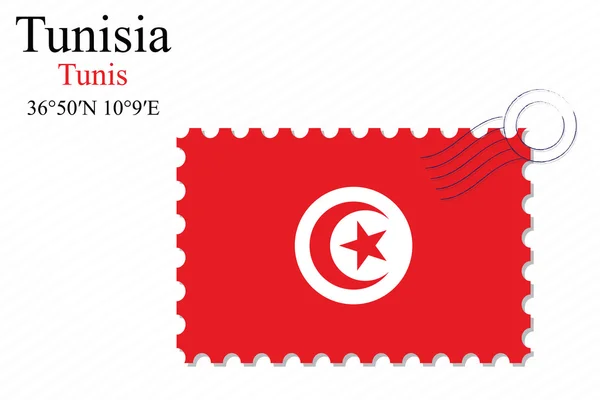 Tunézia bélyegző design — Stock Vector