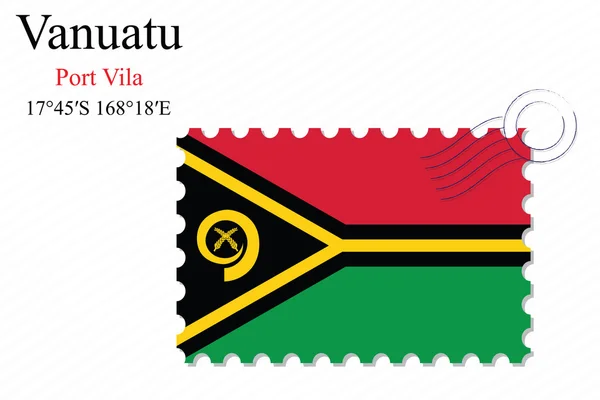 瓦努阿图邮票设计 — 图库矢量图片