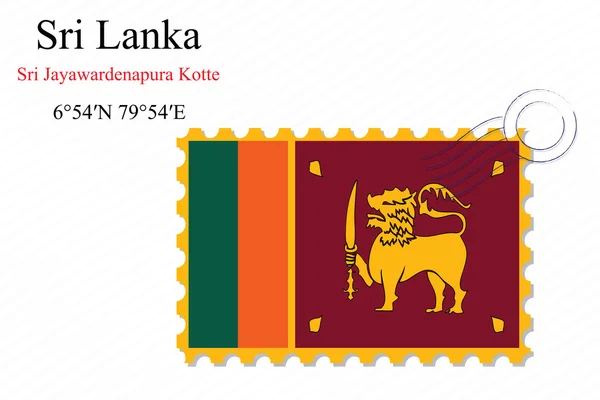 Sri lanka stamp design — Stock Vector