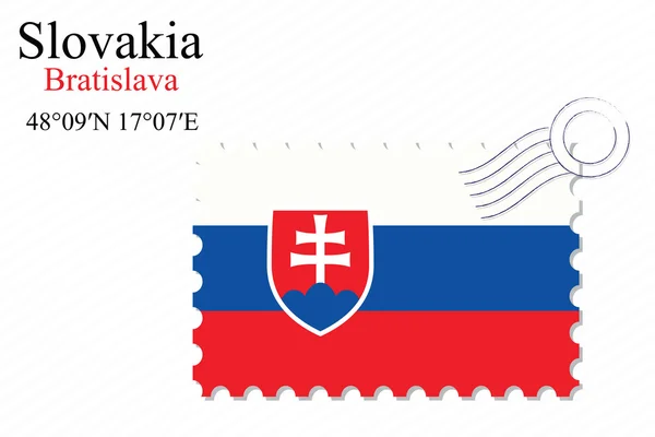 Slovakia stamp design — Stock Vector