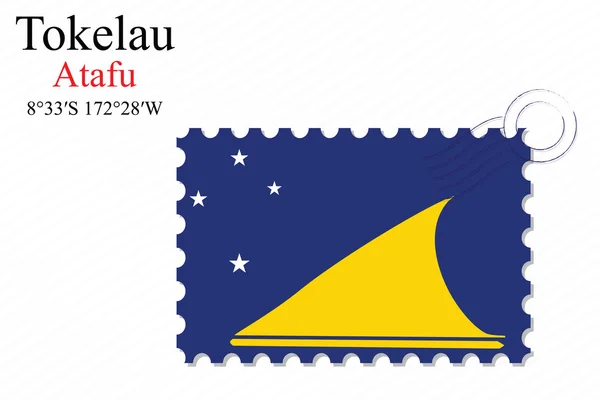 Tokelau stamp design — Stock Vector