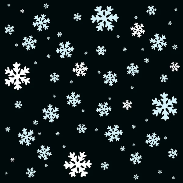 Copos de nieve blancos y azules — Archivo Imágenes Vectoriales