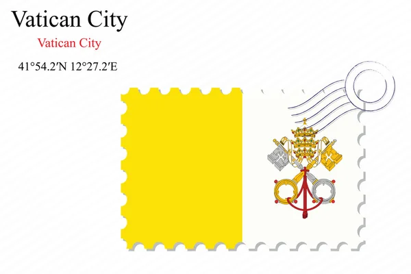 Vatican city stamp design — Stock Vector