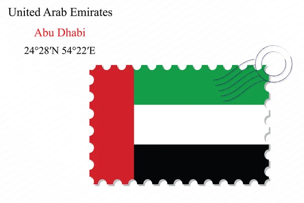 United arab emirates stamp design — Stock Vector