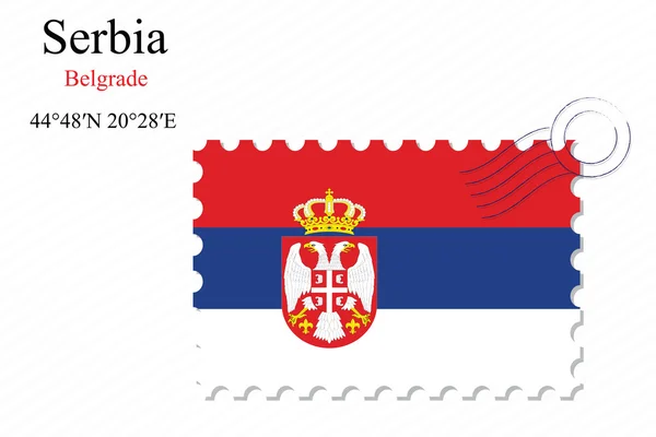 Serbia stamp design — Stock Vector