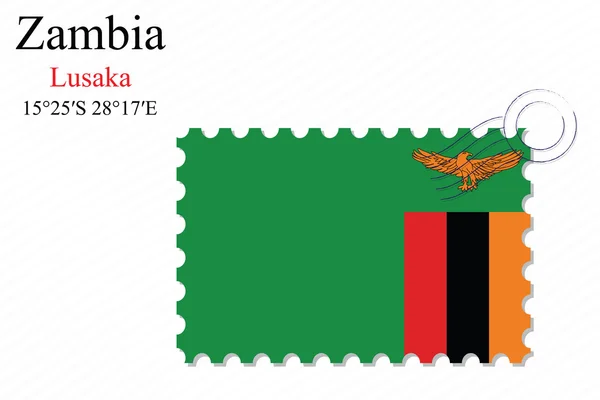 Zambia bélyegző design — Stock Vector