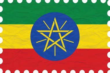 buruşuk kağıt Etiyopya damgası