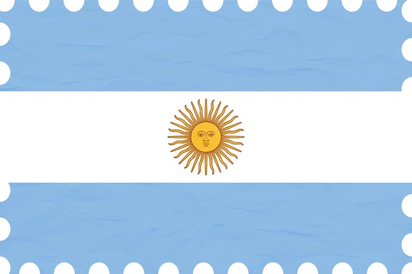Gerimpelde papier Argentinië stempel — Stockvector