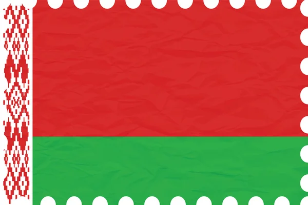皱纹的纸白俄罗斯邮票 — 图库矢量图片