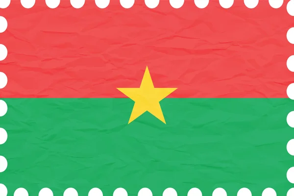 Pomarszczony papier stempel burkina faso — Wektor stockowy