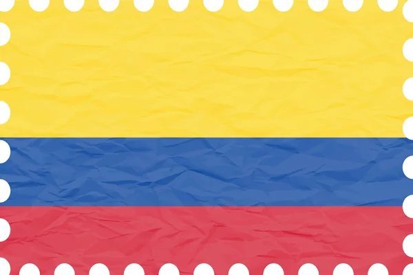 Carta stropicciata timbro colombia — Vettoriale Stock