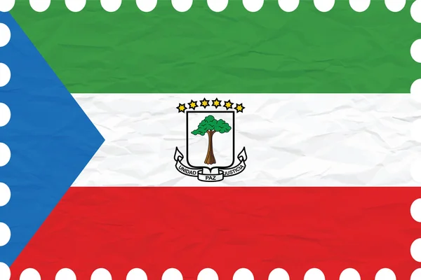Faltenpapier Äquatorialguinea-Marke — Stockvektor