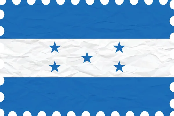 Zerknitterte Papier-Honduras-Marke — Stockvektor