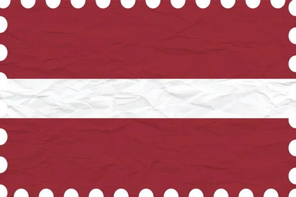 Gyűrött papír Lettország bélyegző — Stock Vector
