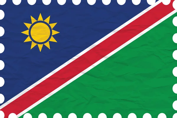 Zerknitterte Papier namibia Marke — Stockvektor