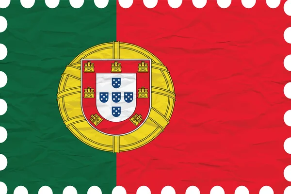 Pomačkaný papírový Portugalsko razítko — Stockový vektor