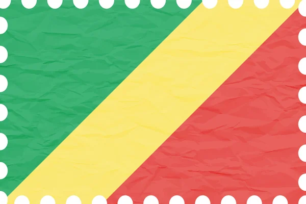 Зморщена паперова республіка марки Конго — стоковий вектор