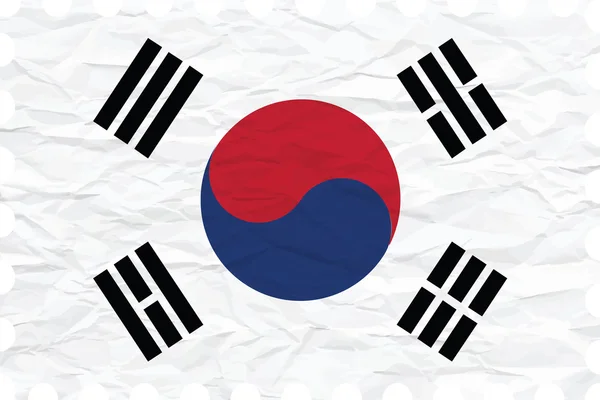 Skrynkliga papper Sydkorea stämpel — Stock vektor