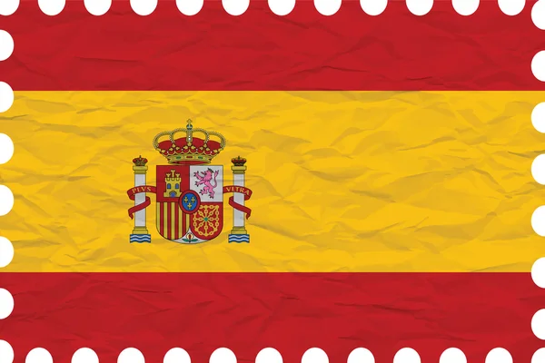 Pomarszczony papier stempel Hiszpania — Wektor stockowy