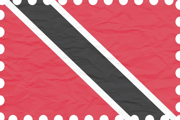 皱纹的纸特立尼达和多巴哥邮票 — 图库矢量图片