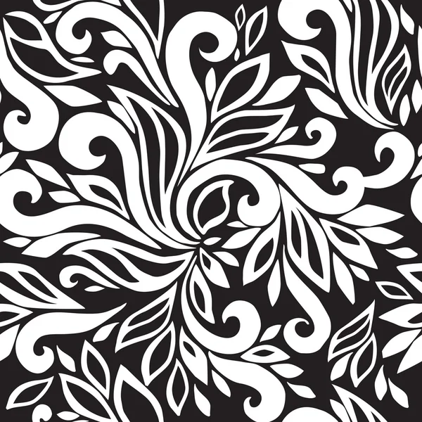 Motif floral orné sans couture — Image vectorielle