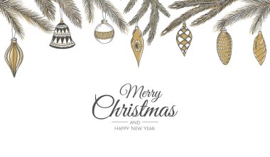 Mutlu Noeller web pankartı. Davet veya mevsimlik selamlama için arkaplan.