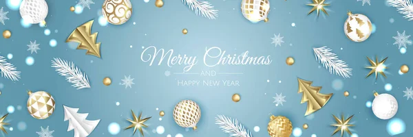 Fondo de vector de Navidad. Tarjeta de felicitación de diseño creativo, pancarta, póster. — Vector de stock