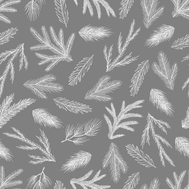 Noel Ağacı Dekorasyonları, Çam Dalları el çizimi sanat tasarımı çizimi çizimi çizimi çizimleri.