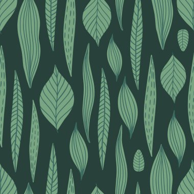 Çiçekler ve yapraklarla kusursuz desen. Yaratıcı çiçek dokusu. Kumaş ve Tekstil Vektörü İllüstrasyonu için harika