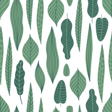 Çiçekler ve yapraklarla kusursuz desen. Yaratıcı çiçek dokusu. Kumaş ve Tekstil Vektörü İllüstrasyonu için harika