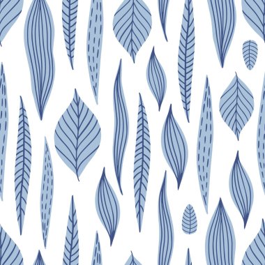 Çiçekler ve yapraklarla kusursuz desen. Yaratıcı çiçek dokusu. Kumaş ve Tekstil Vektörü İllüstrasyonu için harika