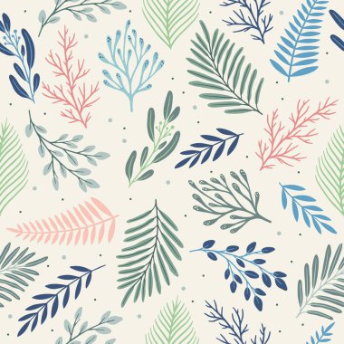 Çiçeksiz, soyut bir desen. Kağıt, kapak, kumaş, iç dekorasyon için vektör tasarımı.