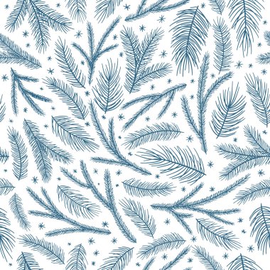 Kusursuz bir Noel deseni, beyaz bir arka plan. Çam dalları, kırmızı böğürtlen, kar taneleri. Dijital kağıtları selamlama sezonu. Kış Xmas tatili