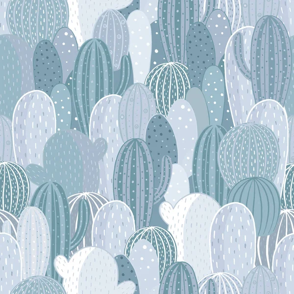 Cactus patrón sin costura. Textura vectorial para textil, papel de embalaje, embalaje. — Vector de stock