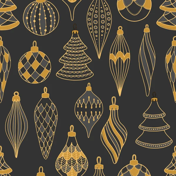 Patrón de árbol de navidad sin costuras para tarjetas de felicitación, papeles de embalaje. Patrón de invierno sin costuras. — Archivo Imágenes Vectoriales