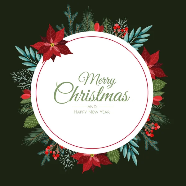 Kırmızı böğürtlen, ahşap yıldız ve baston şekerlerle süslenmiş çam dallı Noel çelengi..