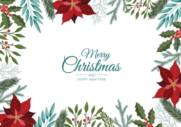 Carte de Noël. Idéal pour les cartes de Nouvel An, bannières, en-têtes, affiches de fête. — Image vectorielle