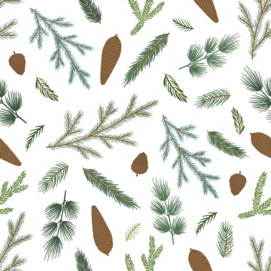 Noel ve Noel süslemeleri ile yeni yılınız kutlu olsun. Vektör tasarım şablonu.