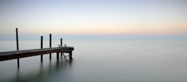 Odessa'daki deniz günbatımı