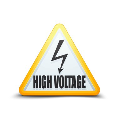 high voltage sign clipart