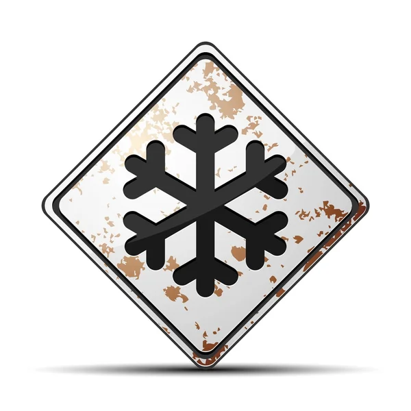 Піктограма сніжинки холодного попередження — стоковий вектор