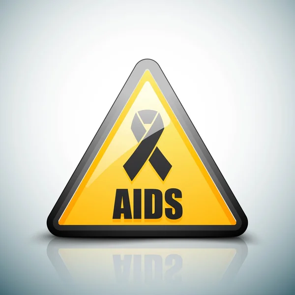 AIDS alert sign — Stock Vector