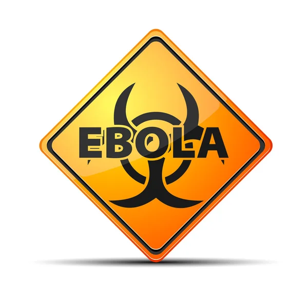 Sinal de perigo de ebola — Vetor de Stock