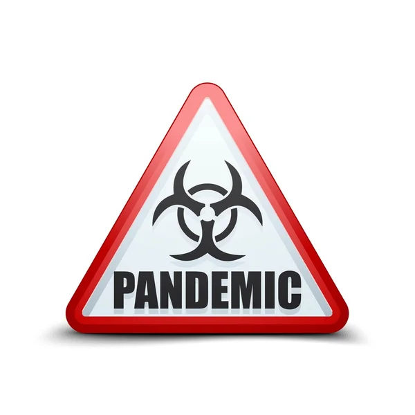 Sinal de perigo pandémico — Vetor de Stock