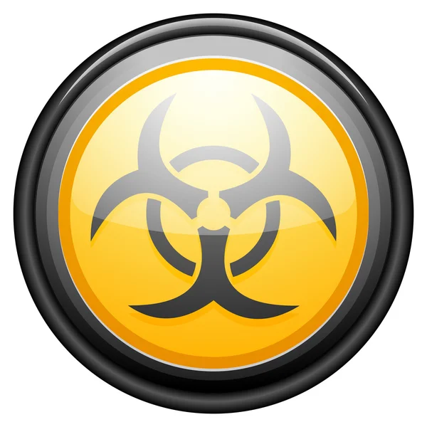 Tanda ikon Biohazard - Stok Vektor