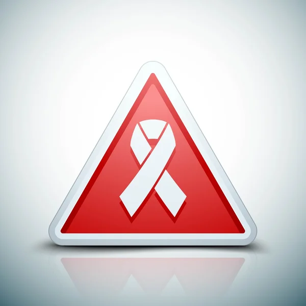 AIDS alert sign — Stock Vector