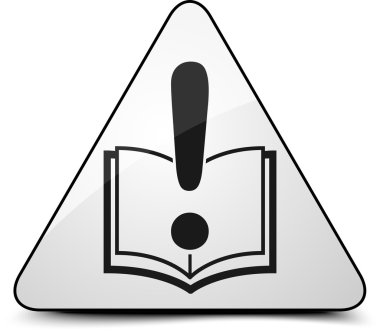 ünlem işareti ile kitap simgesi